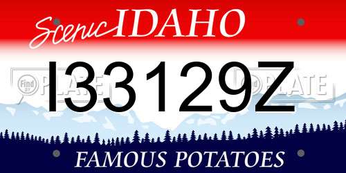 I33129Z Idaho License Plate