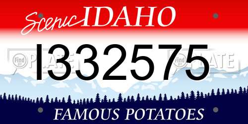 I332575 Idaho License Plate