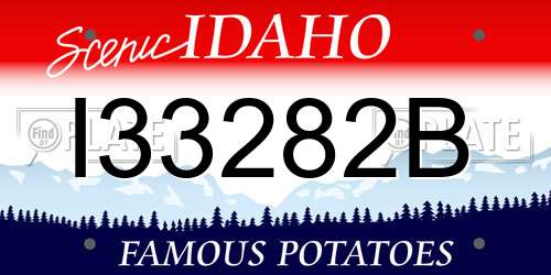 I33282B Idaho License Plate
