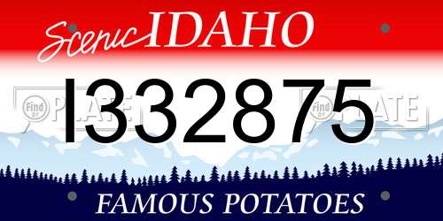 I332875 Idaho License Plate