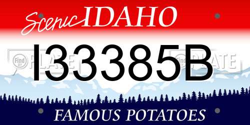 I33385B Idaho License Plate