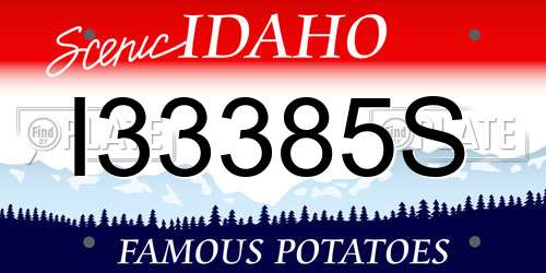 I33385S Idaho License Plate
