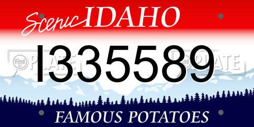I335589 Idaho License Plate