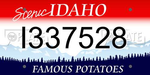 I337528 Idaho License Plate