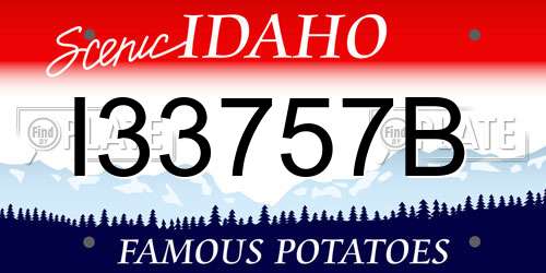 I33757B Idaho License Plate