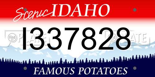 I337828 Idaho License Plate