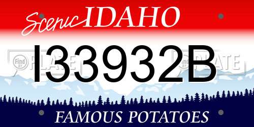 I33932B Idaho License Plate
