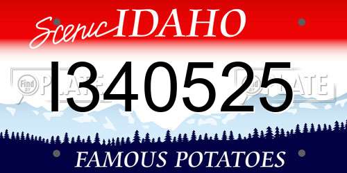 I340525 Idaho License Plate