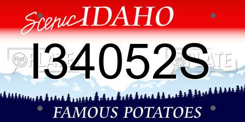 I34052S Idaho License Plate