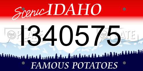 I340575 Idaho License Plate