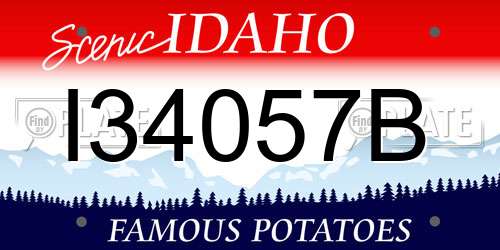 I34057B Idaho License Plate