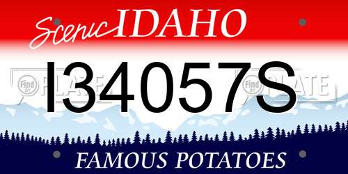 I34057S Idaho License Plate
