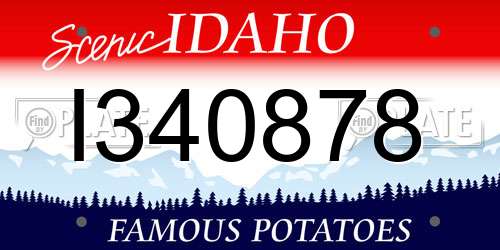 I340878 Idaho License Plate