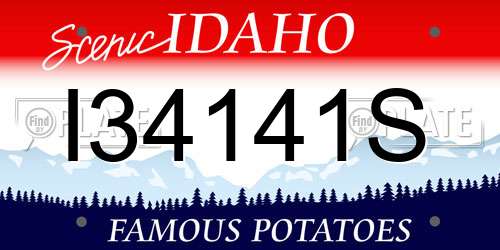 I34141S Idaho License Plate