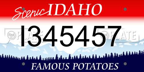 I345457 Idaho License Plate