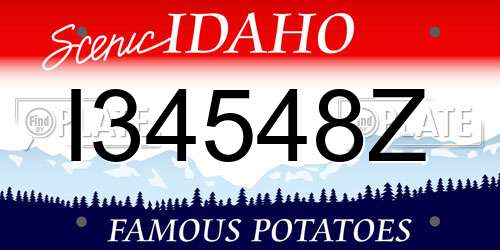 I34548Z Idaho License Plate