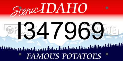 I347969 Idaho License Plate