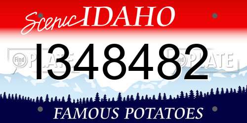 I348482 Idaho License Plate