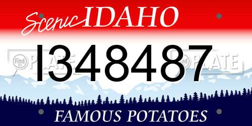 I348487 Idaho License Plate