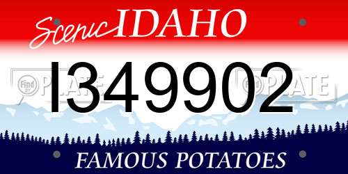 I349902 Idaho License Plate