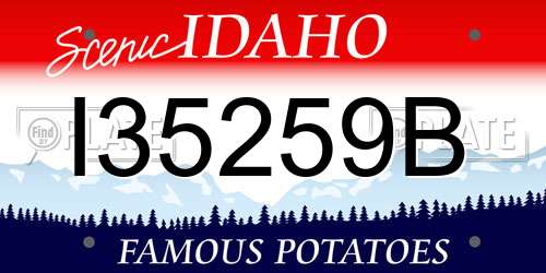 I35259B Idaho License Plate