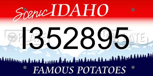 I352895 Idaho License Plate