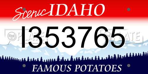 I353765 Idaho License Plate