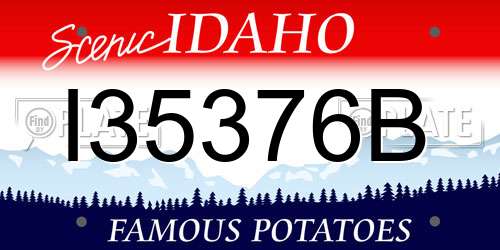 I35376B Idaho License Plate
