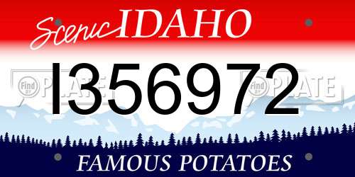 I356972 Idaho License Plate
