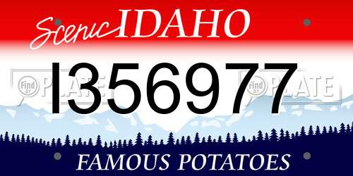 I356977 Idaho License Plate