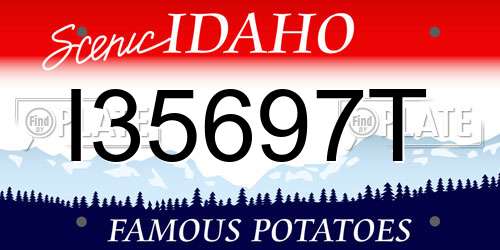 I35697T Idaho License Plate