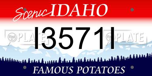 I3571I Idaho License Plate