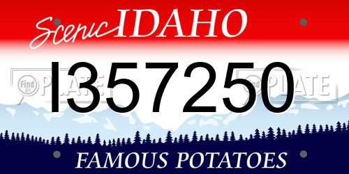 I357250 Idaho License Plate
