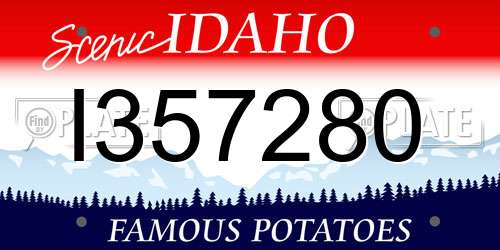 I357280 Idaho License Plate