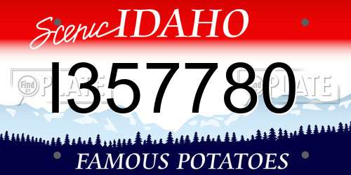 I357780 Idaho License Plate
