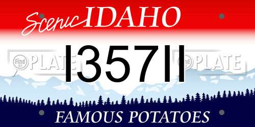 I357II Idaho License Plate