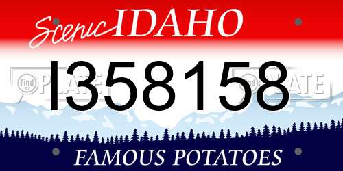 I358158 Idaho License Plate