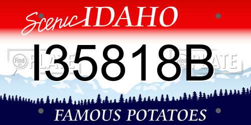 I35818B Idaho License Plate
