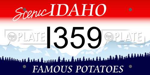 I359 Idaho License Plate