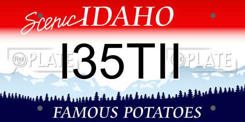 I35TII Idaho License Plate