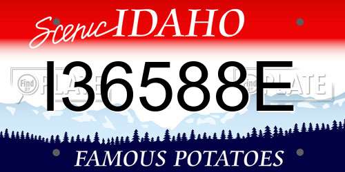 I36588E Idaho License Plate