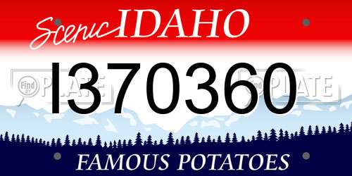 I370360 Idaho License Plate