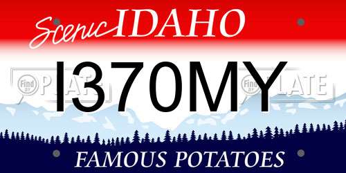 I370MY Idaho License Plate
