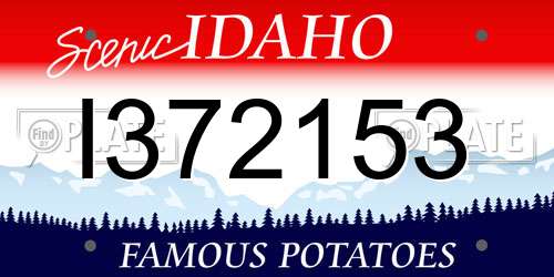 I372153 Idaho License Plate