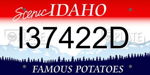 I37422D Idaho License Plate