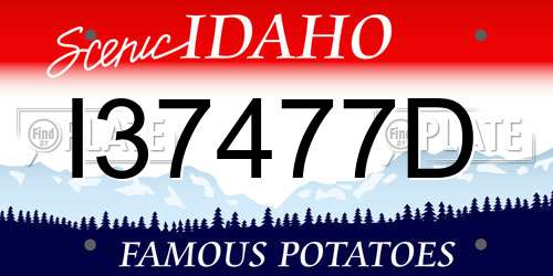 I37477D Idaho License Plate