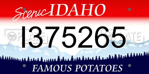 I375265 Idaho License Plate