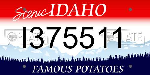 I375511 Idaho License Plate