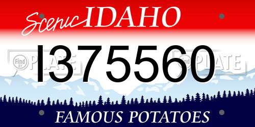 I375560 Idaho License Plate