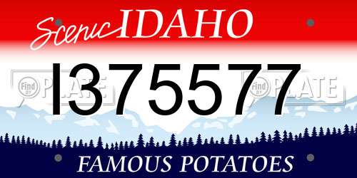 I375577 Idaho License Plate